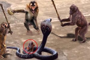 LIVE: Wild Animals Ultimate Fights 2018! Amazing Monkey Rescue Baby Monkey From Snake Hunting