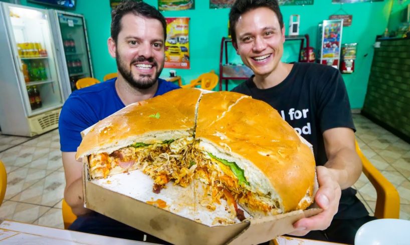 5 KG. MONSTER SANDWICH - Brazilian Food Tour in Curitiba, Brazil!