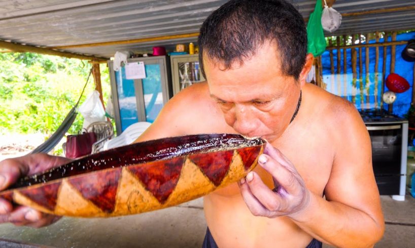 Village Food in AMAZON RAINFOREST - Fish With Ribs + EXOTIC Energy Drinks! | Manaus, Brazil!