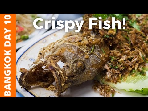 Awesome Deep Fried Fish and Talad Rot Fai (ตลาดรถไฟ รัชดา) - Bangkok Day 10