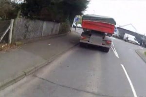 HGV near death pass on cyclist [w and s recycling]