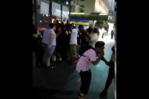 Trashy Hood Fight Downtown Cincinnati