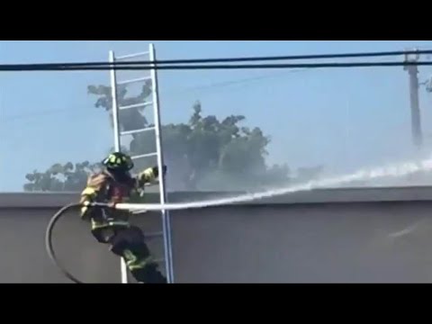 Firefighters Down Videos | injured at work Compilation