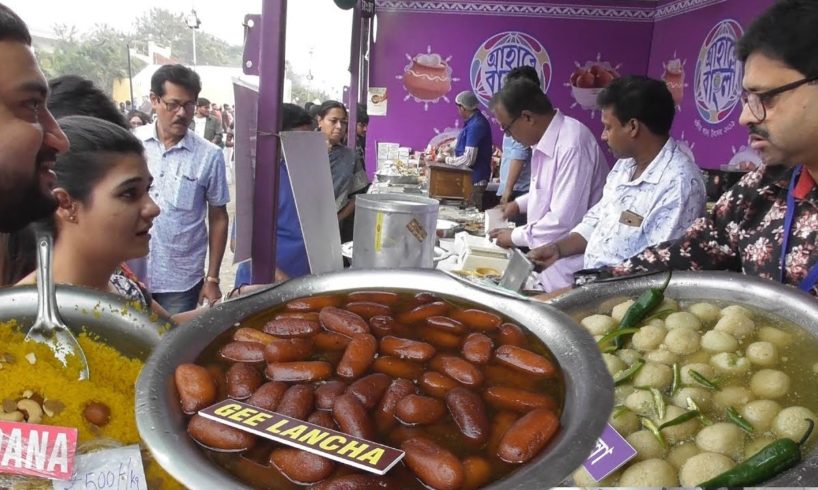 World Famous Rasgolla / Langcha - Kolkata People Enjoying Ahare Bangla Food Festival 2019