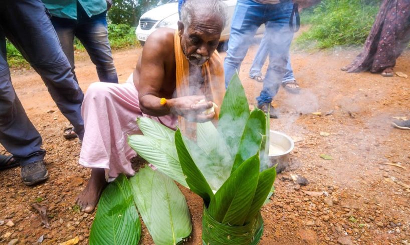 Rare Tribal Food in India!! Amazing Leaf Basket Cooking! | Kerala, India