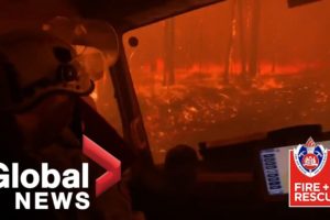 Australian firefighters capture terrifying moment truck becomes engulfed by a wildfire