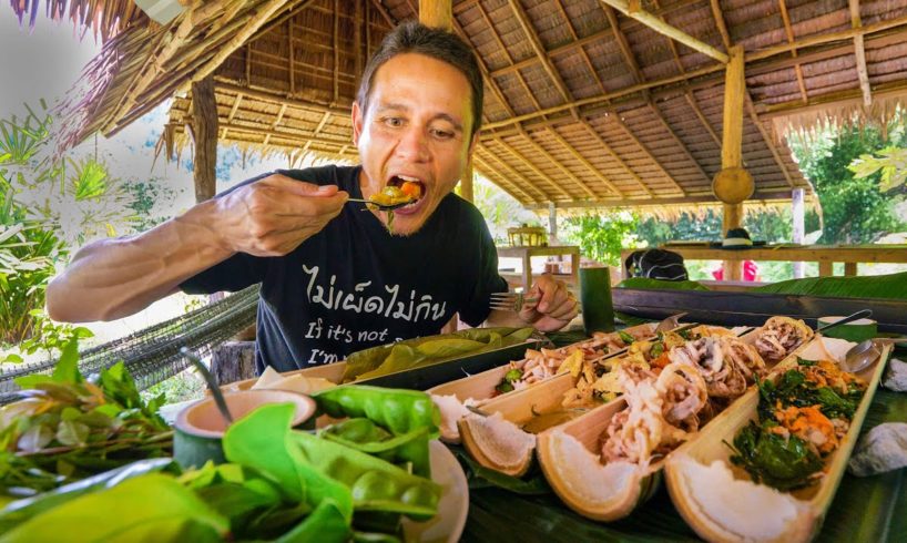 Backyard Food Paradise!! Farm to Table THAI FOOD in the Rainforest!! | Khao Sok, Thailand