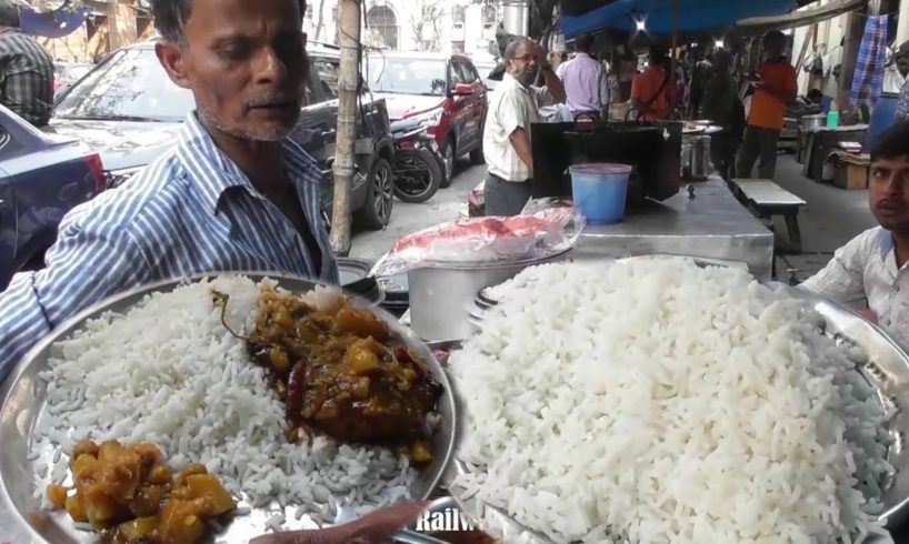 Veg Rice Thali 30 Rs & Fish Rice Thali 50 Rs | Cheap & Best Kolkata Street Food