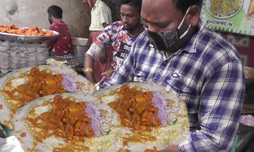 " Anna "Ka Double Anda Chicken Roll @ 50 rs Each | Best Fast Food Puri Town Odisha