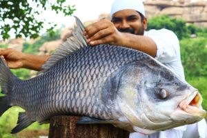 Amazing! 20 Kg Katla Fish Cooking Biggest Fish | Biggest fish gravy curry recipe by nawabs kitchen