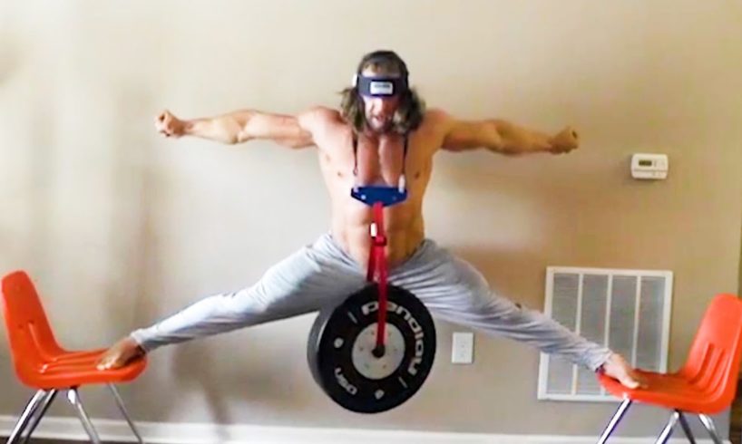 Bodybuilder Does Splits With Weights | Super Strength IRL