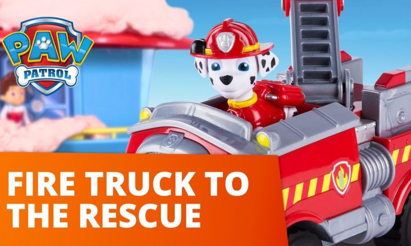 PAW Patrol - Marshall and his Fire Truck to the Rescue! - Toy Episode