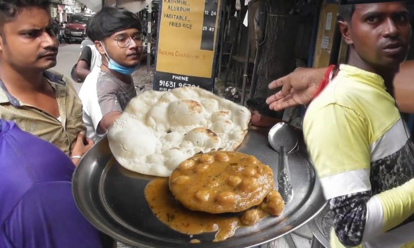 People Mad for Tandoori Roti & Chana Masala | Indian Roadside Lunch | Price 20 Rs Plate Only