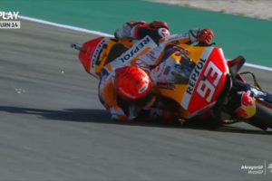 Marc Marquez Crash Turn 14 FP3 MotoGP 2021 #Aragongp