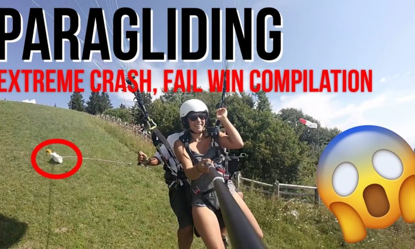 Paragliding extreme crash, fail win compilation