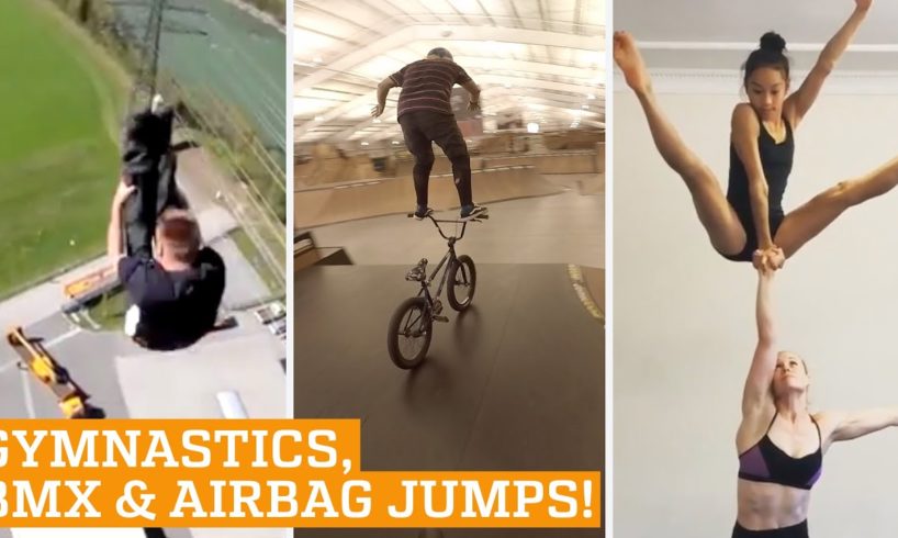 TOP FIVE: Acrobatic Gymnastics, BMX & Extreme Airbag Jumps | PEOPLE ARE AWESOME