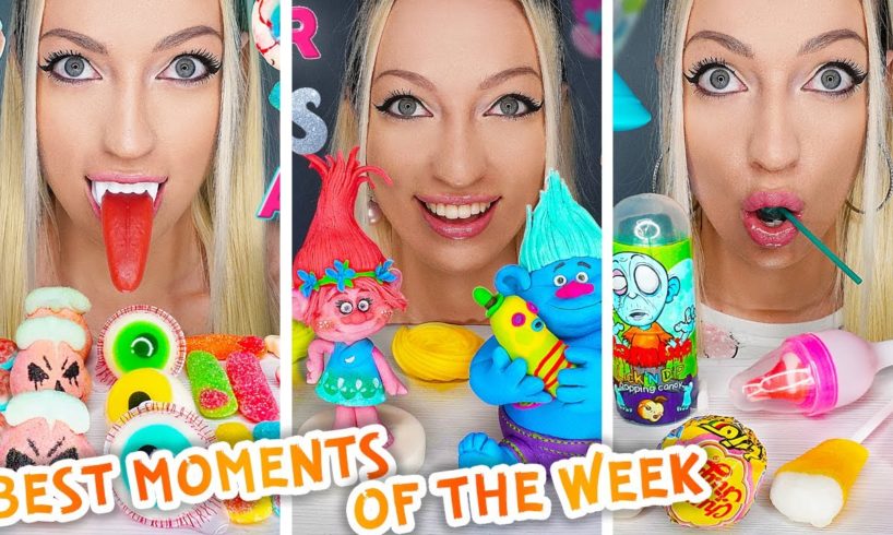 ASMR FAILS & BEST MOMENTS OF THE WEEK, HALLOWEEN CANDY, JELLY, LOLLIPOP (GUMMY CAKE RAINBOW) MUKBANG