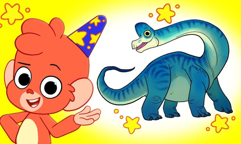 Club Baboo | Brachiosaurus rescues baby Triceratops | Dinosaur Cartoons for Kids