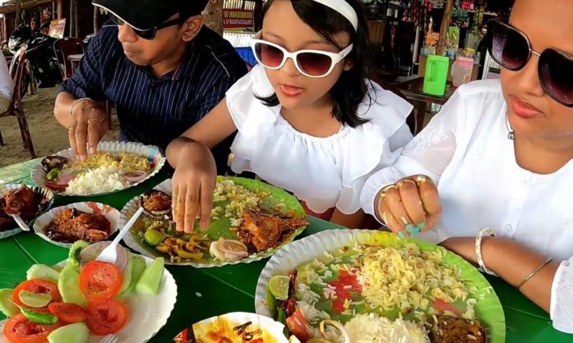 Lunch Eating Show Beside Mandarmani Sea Beach | Memorable Day | Rice | Crab | Pomfret | Prawns