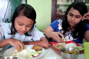 Mega Lunch with Didi & Jamaibabu | Rice with Mutton | Til Pabda Fish | Fulkopy | Chicken | Chutney