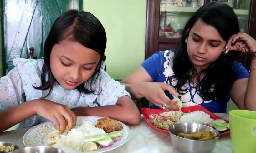 Mega Lunch with Didi & Jamaibabu | Rice with Mutton | Til Pabda Fish | Fulkopy | Chicken | Chutney