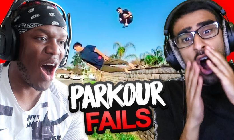 SIDEMEN REACT TO PARKOUR FAILS