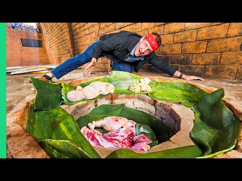 MEXICAN MEAT PIT!!! Ancient Underground Primitive Cooking Techniques!!!