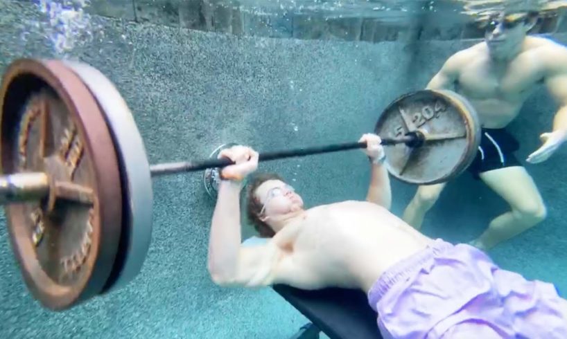 Weightlifting Underwater & More! | Extreme Workouts