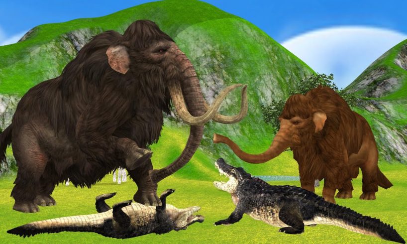 Woolly Mammoth Elephant Vs Crocodile Giant Animal Fights Video Biggest Animals Epic Battle Video