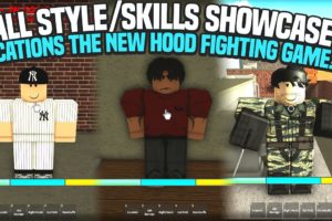 ALL STYLE/SKILLS SHOWCASE & LOCATIONS In The NEW HOOD FIGHTING Game...