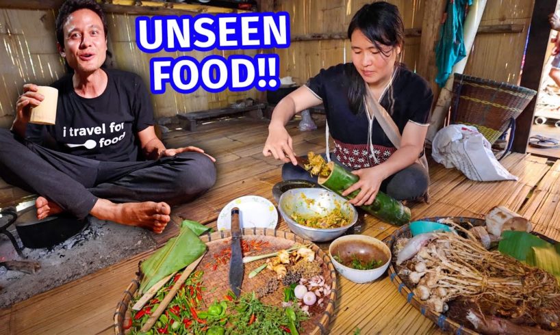 Extreme Jungle Food!! EATING WHOLE BANANA TREE 🌴 Karen People Thailand!!