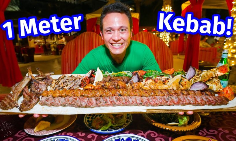 1 Meter Kebab!! MIDDLE EASTERN BUFFET - All You Can Eat Meat Grill + Mezze!!