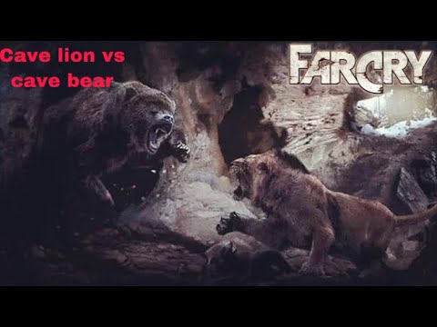 FAR CRY PRIMAL - CAVE BEAR VS CAVE LION - ANIMAL FIGHTS!!!!