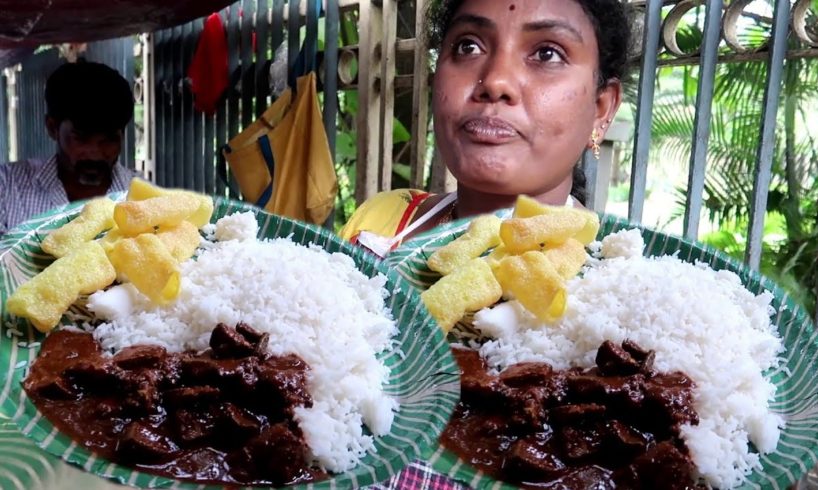 Hyderabadi Akka Selling Mutton Bati Rice | Price 80 Rs/ Plate | Indian Street Food