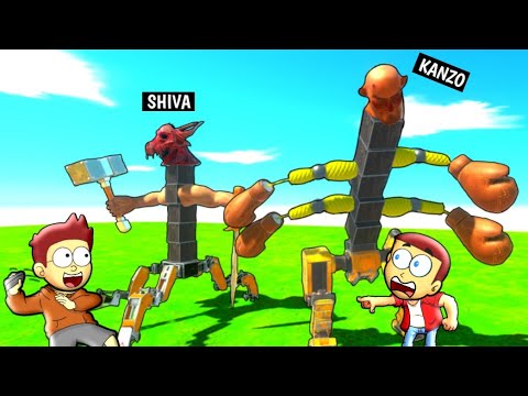 Monster Robot vs Demon Robot  - Animal Revolt Battle Simulator | Shiva and Kanzo Gameplay