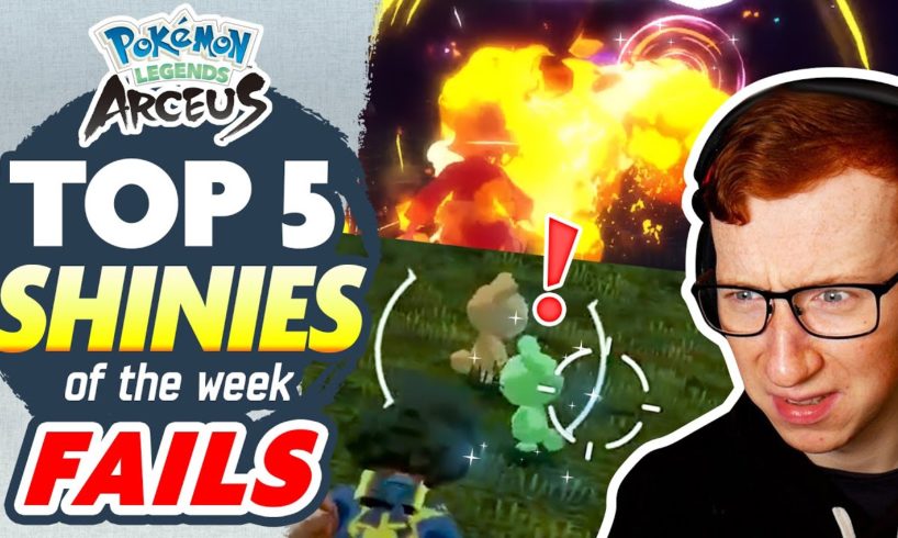 TOP 5 SHINY FAILS of the WEEK! Pokemon Legends Arceus Shiny Montage! Week 2