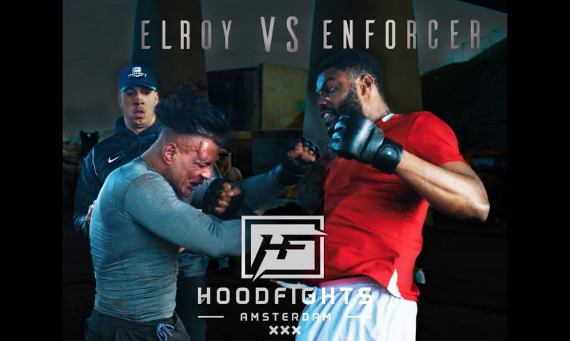 HOODFIGHTS AMSTERDAM SPECIAL #1 • Elroy VS Enforcer • TKO IN THE LAST SECOND OF THE FIGHT😱