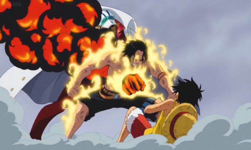 Ace sacrificed his life to save Luffy's life, Luffy broke down after Ace's death