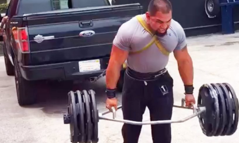 Man Pulls Truck While Lifting Weights | Extreme Workouts