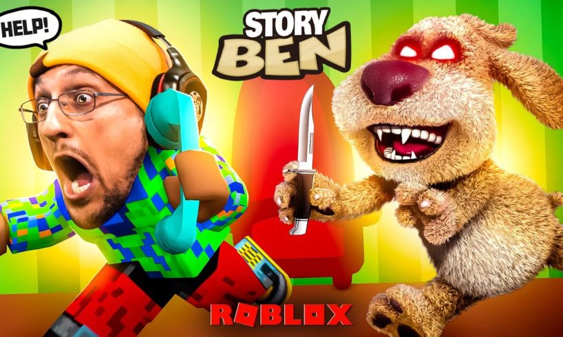 TALKING BEN Roblox Story!  Yes, No, Hahaha - FGTeeV vs. the Psycho Dog