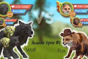 WildCraft: Fox vs wolf // Animals fights #1 🐺vs🦊