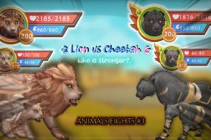 WildCraft: animals fights #3 🦁 lion vs cheetah 🐆