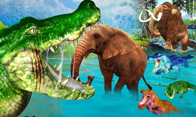 Zombie Crocodile vs Elephant Fight Baby Elephant Saved By Mammoth Elephant Giant Animal Epic Battle