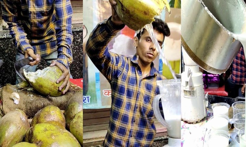 Nariyal Ka Jabai Ho Raha Hai | Famous Fresh Coconut Crush 60 Rs/ Glass | Indore Street Food