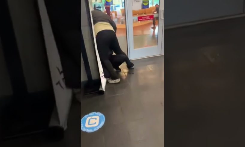 woman fights security guard #fight #security