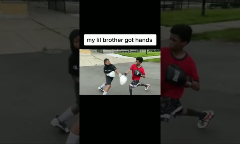 OMG My lil brother got HANDS #streetfighting #schoolfights #hoodfights #knockout #shorts