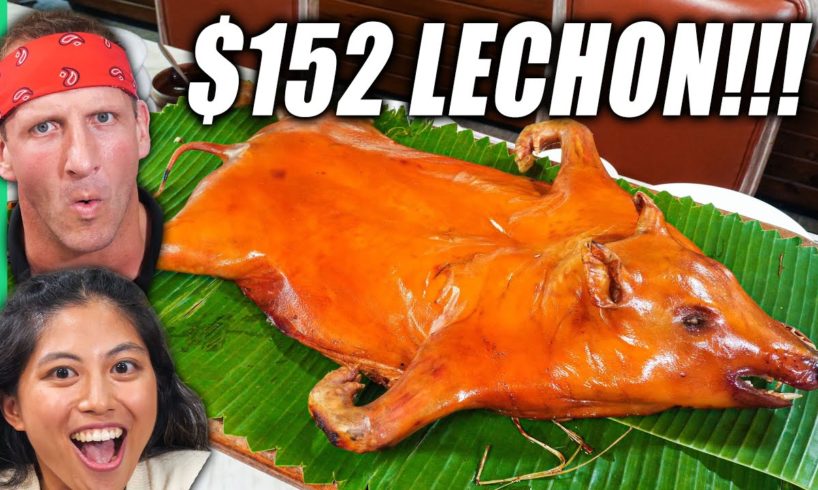 $1 VS $152 Filipino Lechon!! Manila’s Meat Masterpiece!!