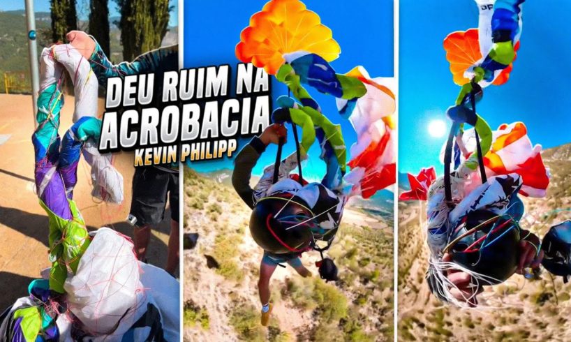 (React) DEU RUIM NA ACROBACIA DO KEVIN PHILIPP ( NEAR DEATH- ACRO PARAGLIDING going WRONG!)