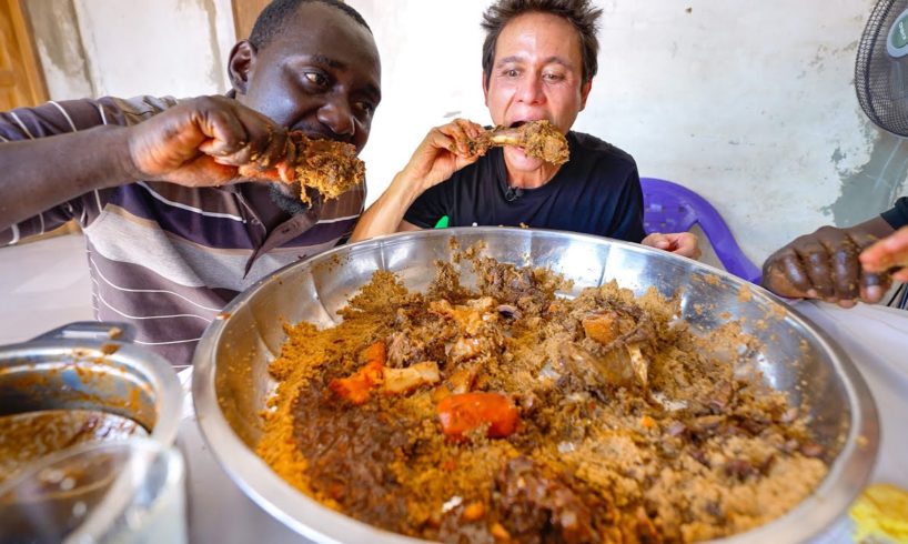 Amazing VILLAGE FOOD in Senegal - HUGE MEAT COUSCOUS!! | Best West African Food!!