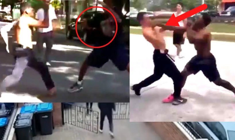 Black Dude Hood Fight with Muay Thai Kid